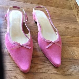 Pink J-Crew Shoes with slight heel